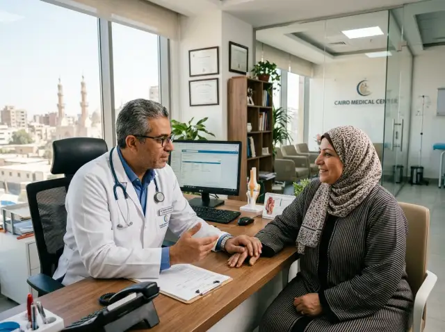 Doctor consulting patient